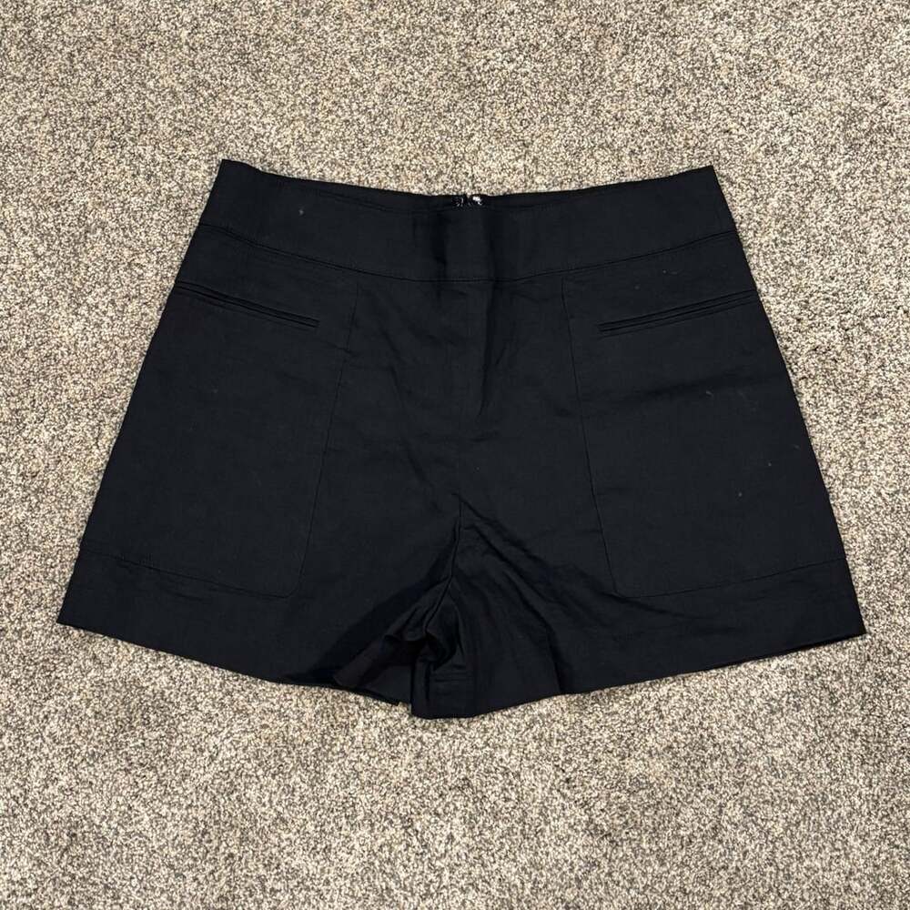Theory Good Linen Mini Utility Short Black Size 4 NWT